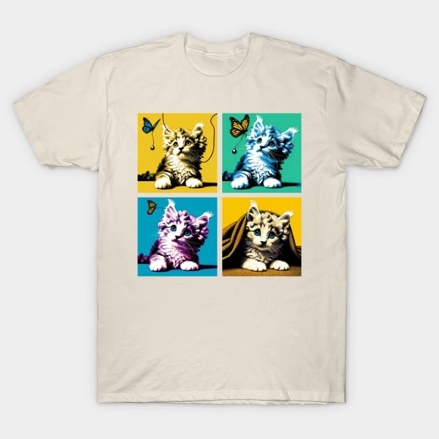 American Curl Pop Art - Cute Kitties T-Shirt by PawPopArt